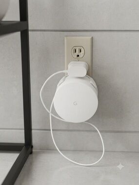 Amortek Circular Wall Mount for a Google Wi‑Fi Mesh AC-1304 White. NO MESH!